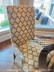 MaxSold Auction: Round Glass Dining Table with 4 Upholstered Chairs - Frisco (Texas, USA) PARTNER MANAGED Downsizing Online Auction - Miramar Drive