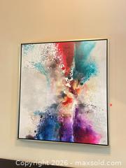 MaxSold Auction: Signed Framed Abstract Modern Giclée Canvas 43" x 50" - Frisco (Texas, USA) PARTNER MANAGED Downsizing Online Auction - Miramar Drive