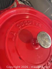 MaxSold Auction: Staub & Le Cocotte Enameled Cast Iron Cookware Lot - Frisco (Texas, USA) PARTNER MANAGED Downsizing Online Auction - Miramar Drive