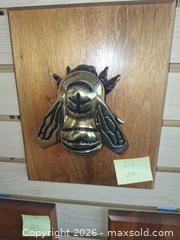 MaxSold Auction: Michael Healy Brass Door Knocker on Wood Mounting Plaque - Voorhees Township (New Jersey, USA) SELLER MANAGED Commercial Liquidation Online Auction - Centennial Boulevard