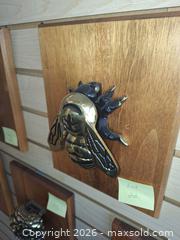 MaxSold Auction: Michael Healy Brass Door Knocker on Wood Mounting Plaque - Voorhees Township (New Jersey, USA) SELLER MANAGED Commercial Liquidation Online Auction - Centennial Boulevard