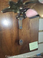 MaxSold Auction: Michael Healy Brass Palm Tree Door Knocker on Wood Plaque - Voorhees Township (New Jersey, USA) SELLER MANAGED Commercial Liquidation Online Auction - Centennial Boulevard