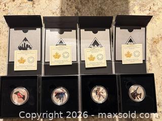 MaxSold Auction: 2016 Royal Canadian Mint $10 Silver Batman v Superman Coins all 4 coins in a complete box  - Cambridge (Ontario, Canada) SELLER MANAGED Downsizing Online Auction - Mcnichol Drive