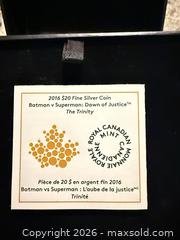 MaxSold Auction: 2016 Royal Canadian Mint $20 Batman v Superman Trinity Silver Coin - Cambridge (Ontario, Canada) SELLER MANAGED Downsizing Online Auction - Mcnichol Drive