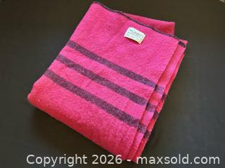 MaxSold Auction: Bright Pink MacAusland’s Wool Blanket – 100% Wool – 84in x 70in  - London (Ontario, Canada) PARTNER MANAGED Estate Sale Online Auction - Thompson Road (STORAGE)