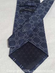 MaxSold Auction: Gucci Horsebit Jacquard Silk Tie - Markham (Ontario, Canada) SELLER MANAGED Downsizing Online Auction - Major Mackenzie Drive East