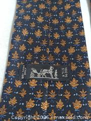MaxSold Auction: Hermes Leaf Print Silk Tie - Markham (Ontario, Canada) SELLER MANAGED Downsizing Online Auction - Major Mackenzie Drive East