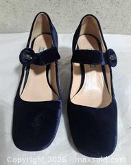 MaxSold Auction: Prada Velvet Block Heel Mary Janes FITS 7-7.5 - Markham (Ontario, Canada) SELLER MANAGED Downsizing Online Auction - Major Mackenzie Drive East