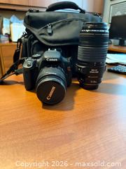 MaxSold Auction: Canon EOS Rebel T3i DSLR Camera w/ Lenses & Carrying Case - Vaughan (Ontario, Canada) SELLER MANAGED Moving Online Auction - Rimmington Drive