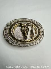 MaxSold Auction: Crumrine Heavy Silver Plate Western Belt Buckle - Morgan Hill (California, USA) PARTNER MANAGED Estate Sale Online Auction - Dougherty Avenue