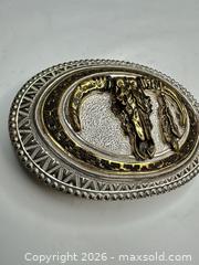 MaxSold Auction: Crumrine Heavy Silver Plate Western Belt Buckle - Morgan Hill (California, USA) PARTNER MANAGED Estate Sale Online Auction - Dougherty Avenue