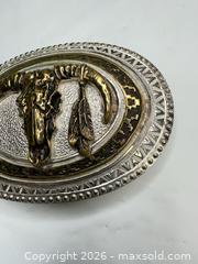 MaxSold Auction: Crumrine Heavy Silver Plate Western Belt Buckle - Morgan Hill (California, USA) PARTNER MANAGED Estate Sale Online Auction - Dougherty Avenue