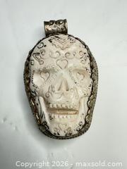 MaxSold Auction: Day of the Dead Skull Pendant, Medium, White/Cream - Morgan Hill (California, USA) PARTNER MANAGED Estate Sale Online Auction - Dougherty Avenue