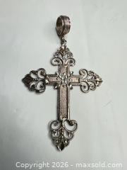 MaxSold Auction: Sterling Silver Religious Cross Pendant with Large Bail - Morgan Hill (California, USA) PARTNER MANAGED Estate Sale Online Auction - Dougherty Avenue
