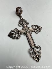 MaxSold Auction: Sterling Silver Religious Cross Pendant with Large Bail - Morgan Hill (California, USA) PARTNER MANAGED Estate Sale Online Auction - Dougherty Avenue