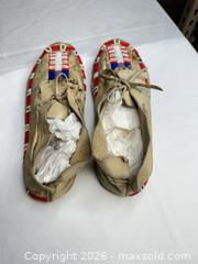 MaxSold Auction: Tan Leather Deerskin Moccasins - Native American Beaded Style - Morgan Hill (California, USA) PARTNER MANAGED Estate Sale Online Auction - Dougherty Avenue