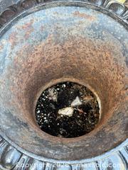 MaxSold Auction: Black Cast Iron Garden Urn Planter  - Toronto (Ontario, Canada) PARTNER MANAGED Estate Sale Online Auction - Kimbark Boulevard