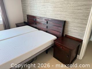 MaxSold Auction: King Size Oak Headboard + Nightstands  - Toronto (Ontario, Canada) PARTNER MANAGED Estate Sale Online Auction - Kimbark Boulevard