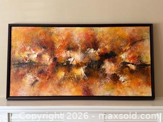 MaxSold Auction: Large Abstract Textured Oil Painting Signed Dilon R. - Toronto (Ontario, Canada) PARTNER MANAGED Estate Sale Online Auction - Kimbark Boulevard