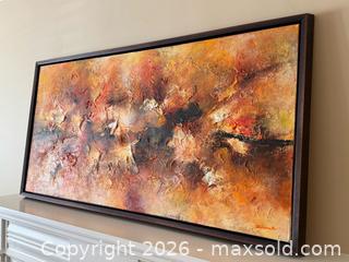 MaxSold Auction: Large Abstract Textured Oil Painting Signed Dilon R. - Toronto (Ontario, Canada) PARTNER MANAGED Estate Sale Online Auction - Kimbark Boulevard