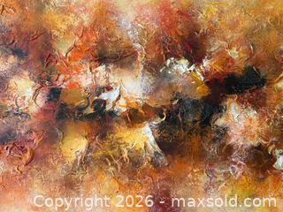 MaxSold Auction: Large Abstract Textured Oil Painting Signed Dilon R. - Toronto (Ontario, Canada) PARTNER MANAGED Estate Sale Online Auction - Kimbark Boulevard