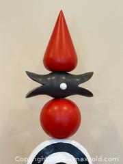 MaxSold Auction: Post Modern Red + Black Turned Wood Sculpture  - Toronto (Ontario, Canada) PARTNER MANAGED Estate Sale Online Auction - Kimbark Boulevard