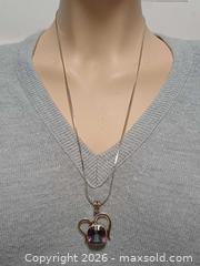 MaxSold Auction: 925 Silver & Mystic Topaz Pendant Necklace Marked  - Toronto (Ontario, Canada) PARTNER MANAGED Reseller Online Auction - Queen Street West