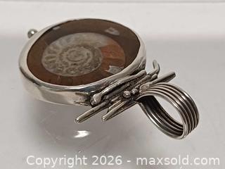 MaxSold Auction: 925 Silver with Ammonite Fossil Pendant Marked  - Toronto (Ontario, Canada) PARTNER MANAGED Reseller Online Auction - Queen Street West