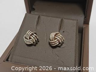MaxSold Auction: Birks (925) Sterling Silver Knot Stud Earrings Marked with Original Box - Toronto (Ontario, Canada) PARTNER MANAGED Reseller Online Auction - Queen Street West