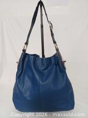 MaxSold Auction: Coach Penelope Blue Leather Hobo Shoulder Handbag F19535 - Toronto (Ontario, Canada) PARTNER MANAGED Reseller Online Auction - Queen Street West