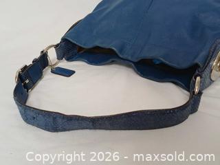 MaxSold Auction: Coach Penelope Blue Leather Hobo Shoulder Handbag F19535 - Toronto (Ontario, Canada) PARTNER MANAGED Reseller Online Auction - Queen Street West