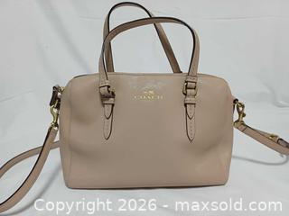 MaxSold Auction: Coach Peyton Bennett Beige Leather Satchel Crossbody Handbag  - Toronto (Ontario, Canada) PARTNER MANAGED Reseller Online Auction - Queen Street West