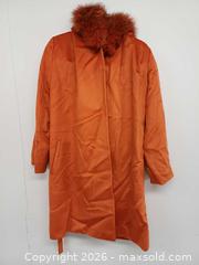 MaxSold Auction: Max Mara Orange Belted Fur Collar Hooded Wool Coat Size 4 - Toronto (Ontario, Canada) PARTNER MANAGED Reseller Online Auction - Queen Street West