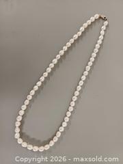 MaxSold Auction: Nature Fresh Water Pearl Beads Necklace With 925 Silver Clasp Marked  - Toronto (Ontario, Canada) PARTNER MANAGED Reseller Online Auction - Queen Street West