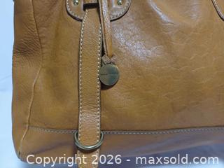 MaxSold Auction: Rabeanco Brown Leather Tote Shoulder Handbag  - Toronto (Ontario, Canada) PARTNER MANAGED Reseller Online Auction - Queen Street West