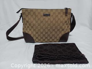 MaxSold Auction: Vintage Gucci GG Monogram Leather Jacquard Unisex Crossbody Bag  - Toronto (Ontario, Canada) PARTNER MANAGED Reseller Online Auction - Queen Street West