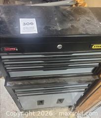 MaxSold Auction: Stanley black and grey rolling tool chest with a lower cabinet - Toronto (Ontario, Canada) PARTNER MANAGED Downsizing Online Auction - Batavia Avenue