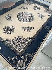 MaxSold Auction:  Ivory Navy Pink Floral Medallion Area Rug C - Kingston (Ontario, Canada) SELLER MANAGED Moving Online Auction - Acadia Drive