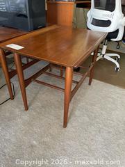 MaxSold Auction: Mid-Century Modern Wood Veneer End Tables, Pair B - Kingston (Ontario, Canada) SELLER MANAGED Moving Online Auction - Acadia Drive
