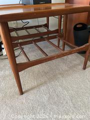MaxSold Auction: Mid-Century Modern Wood Veneer End Tables, Pair B - Kingston (Ontario, Canada) SELLER MANAGED Moving Online Auction - Acadia Drive