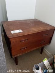 MaxSold Auction: Mid-Century Teak 2-Drawer Table B - Kingston (Ontario, Canada) SELLER MANAGED Moving Online Auction - Acadia Drive
