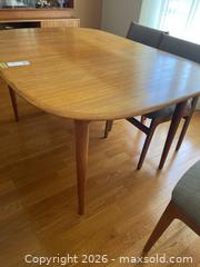 MaxSold Auction: Mid-Century Teak Oval Dining Table with Extension Leaf C - Kingston (Ontario, Canada) SELLER MANAGED Moving Online Auction - Acadia Drive