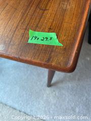 MaxSold Auction: Mid-Century Teak Veneer End Table and Coffee Table Top B - Kingston (Ontario, Canada) SELLER MANAGED Moving Online Auction - Acadia Drive