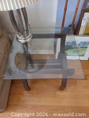 MaxSold Auction: Pair of Glass- Wood End Tables B - Kingston (Ontario, Canada) SELLER MANAGED Moving Online Auction - Acadia Drive