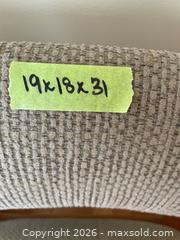 MaxSold Auction: Set of 6 Teak Dining Chairs with Upholstered Seats B - Kingston (Ontario, Canada) SELLER MANAGED Moving Online Auction - Acadia Drive