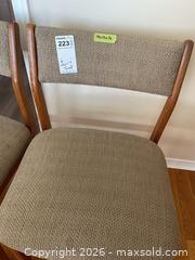 MaxSold Auction: Set of 6 Teak Dining Chairs with Upholstered Seats B - Kingston (Ontario, Canada) SELLER MANAGED Moving Online Auction - Acadia Drive