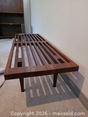 MaxSold Auction: Teak Mid-Century Slatted Bench B - Kingston (Ontario, Canada) SELLER MANAGED Moving Online Auction - Acadia Drive