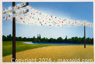 MaxSold Auction: Antonio Peticov (b. 1946) “Morning Song” Signed Lithograph (74/195) – Mt. Sinai Health Foundation Provenance - Orangeville (Ontario, Canada) SELLER MANAGED Downsizing Online Auction - Glenforest Road