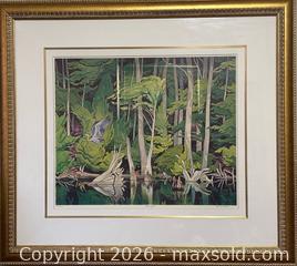 MaxSold Auction: Framed AJ Casson ‘Blue Heron’ - Ltd Edition 93/495 S.C - Orangeville (Ontario, Canada) SELLER MANAGED Downsizing Online Auction - Glenforest Road