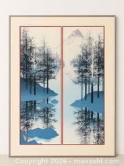 MaxSold Auction: James Hagen “Blue Brook I & II” Framed Serigraph Diptych – Corporate Collection Provenance - Orangeville (Ontario, Canada) SELLER MANAGED Downsizing Online Auction - Glenforest Road